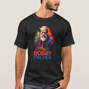 Retro jonge Bobby Fischer "Schaak is Oorlog" citaa T-shirt