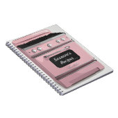 Rétro journal rose de livre de recette de fourneau (Côté Droit)
