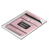 Rétro journal rose de livre de recette de fourneau (Côté gauche)