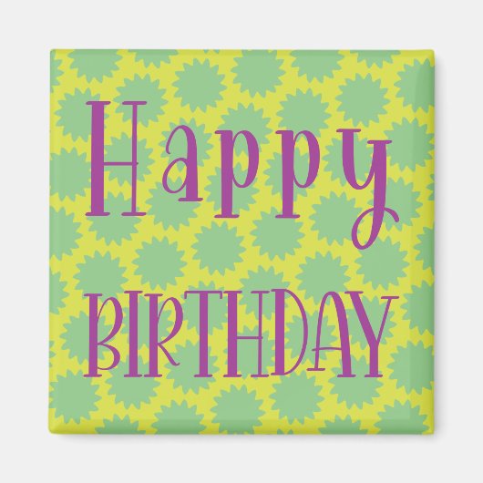 Retro Joyeux Avenir Magnet (Devant)