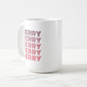Retro Joyeux café de Noël Mug (Devant gauche)