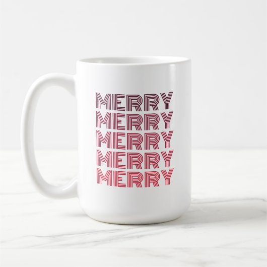 Retro Joyeux café de Noël Mug (Gauche)