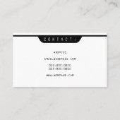 Retro joypad controle er geel uitzien visitekaartje (Achterkant)