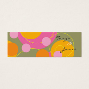 Retro Juicy Pink Dots Merci Mariage Favor Tags