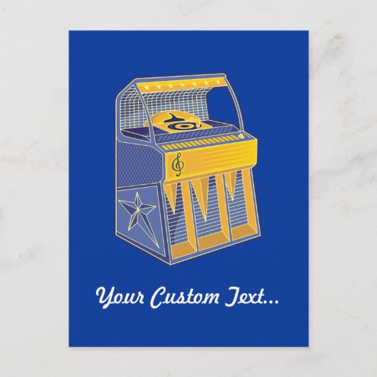 Retro Jukebox Briefkaart (Voorkant)