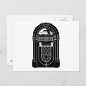 Retro Jukebox Briefkaart (Voorkant / Achterkant)
