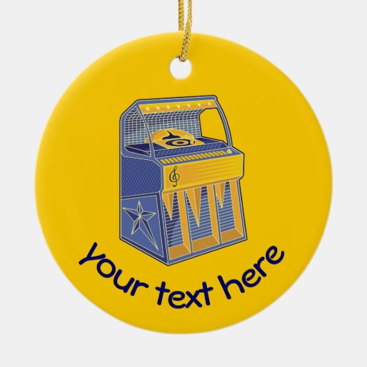 Retro Jukebox Keramisch Ornament (Voorkant)