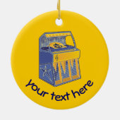 Retro Jukebox Keramisch Ornament (Achterkant)