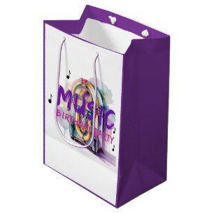Retro Jukebox Muziek Verjaardagsfeestje Medium Cadeauzakje