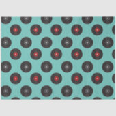 Retro Jukebox Records Patroon Tissuepapier (Voorkant)