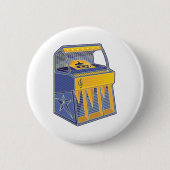 Retro Jukebox Ronde Button 5,7 Cm (Voorkant)