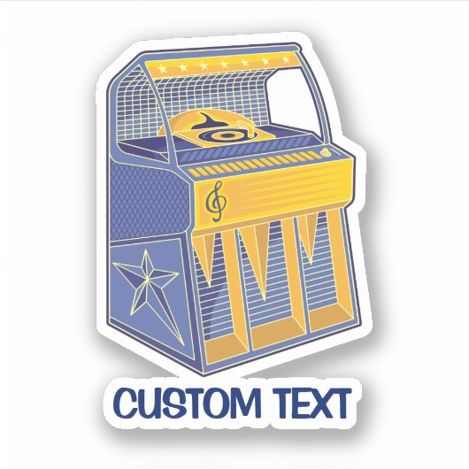 Retro Jukebox Sticker (Voorkant)