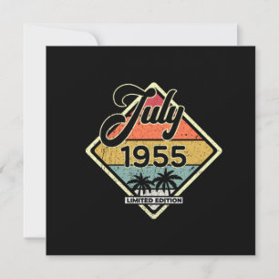 Retro juli 65 jaar 1955 65e verjaardagscadeau kaart