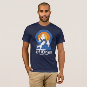 Retro June Mountain Ski White Fox T-shirt