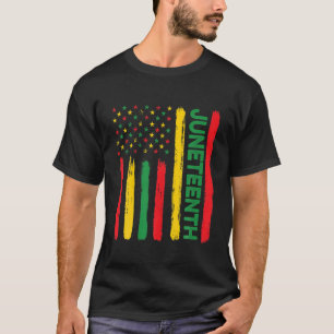 Retro Junenth American Flag 19 juni 1865 African A T-shirt