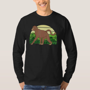 Retro Jungle Dier Wilde Chimpansee Aap T-shirt