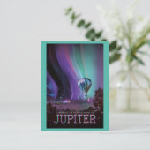 Retro Jupiter Aurora ruimtevaart Briefkaart (Staand voorkant)