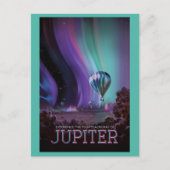 Retro Jupiter Aurora ruimtevaart Briefkaart (Voorkant)