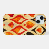 Retro Kaart Suits iPhone 15 Hoesje (Achterkant horizontaal)