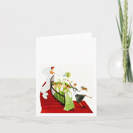 Retro Kaart van de Nota van de Worp van het Boeket (Voorkant)