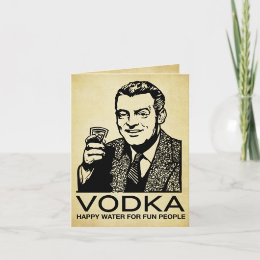 Retro Kaart van de wodka (Voorkant)