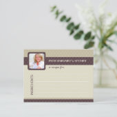 Retro Kaarten van het Recept van de Foto van (Staand voorkant)