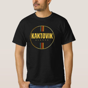 Retro  Kaktovik Stad Alaska State 70s Groov T-shirt