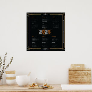 Retro Kalender 2025 Poster