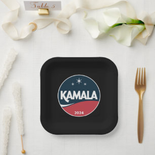 Retro Kamala Harris 2024 Voor President Verkiezing Papieren Bordje