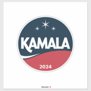 Retro Kamala Harris 2024 Voor President Verkiezing Sticker