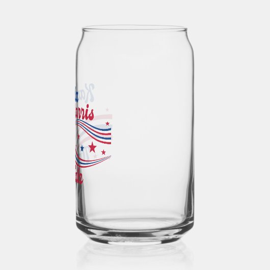 Retro Kamala Harris Tim Walz Schattigee verkiezing Blikvorm Glas (Links)