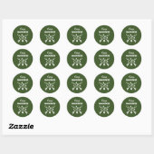 Retro Kamp Bachelorette Persoonlijk Geschenk Ronde Sticker (Vel)