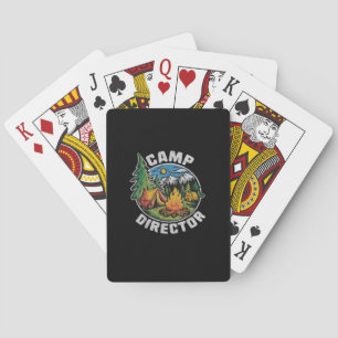 Retro Kampdirecteur Camping Zomer Kamp Grappig Kam Pokerkaarten