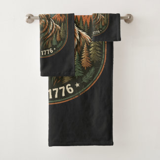 Retro kamperen wandelen outdoor natuur liefhebber  bad handdoek