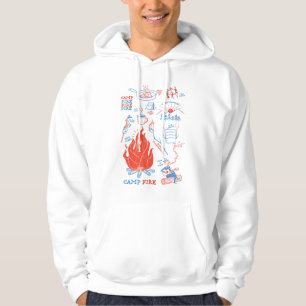 Retro Kampvuur Avontuur – Grappige Kampeer Activit Hoodie