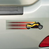 Retro kan spyder Bumpersticker zijn (Op auto)
