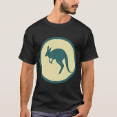 Retro Kangaroo Wilde Dier T-shirt (Voorkant)