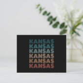 Retro Kansas -Amerikaanse staten Briefkaart (Staand voorkant)