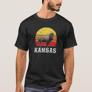 Retro Kansas Bison  Buffalo 80s Su T-shirt