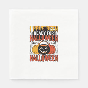 Retro Kant-en-Klaar Voor Halloween Snoep Emmer T-s Servet