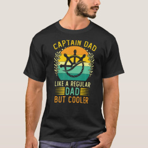 Retro kapitein Vaderdag Boat Sailor T-shirt