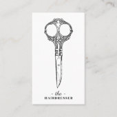 Retro Kapper Kapper Schoonheidssalon QR Code Visitekaartje (Voorkant)