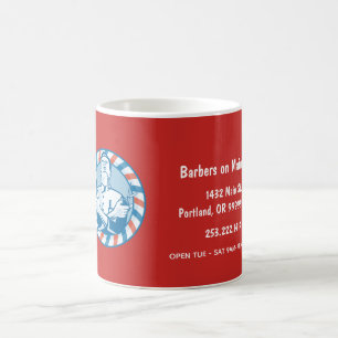 Retro Kapperszaak Badge Aanpasbaar Koffiemok