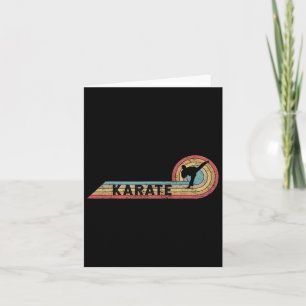Retro Karate Speler Film Strip Kaart