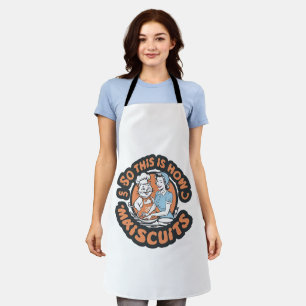 Retro Kat Chef Maiscuits Bak Kunst Schort