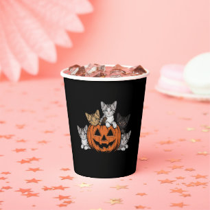 Retro kat Halloween jaren 90 spookseizoen Papieren Bekers