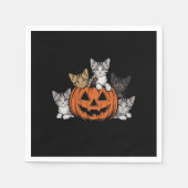 Retro kat Halloween jaren 90 spookseizoen Servet (Voorkant)