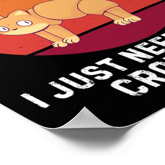 Retro Kat I DON39T Behoefte Therapie Ik hoef allee Poster (Hoek)