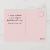 Retro kat in het lint en gelukkige verjaardag  briefkaart (Achterkant)