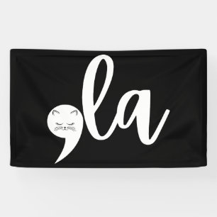 Retro Kat Komma La Kamala Harris 2024 Verkiezing Spandoek